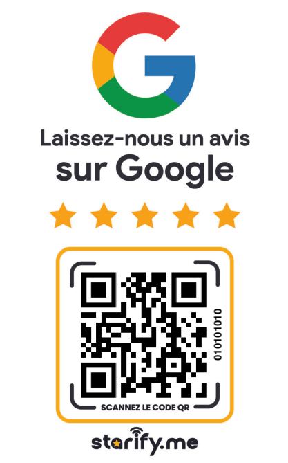 Google Reviews NFC Contactless Card with QR Code (back)