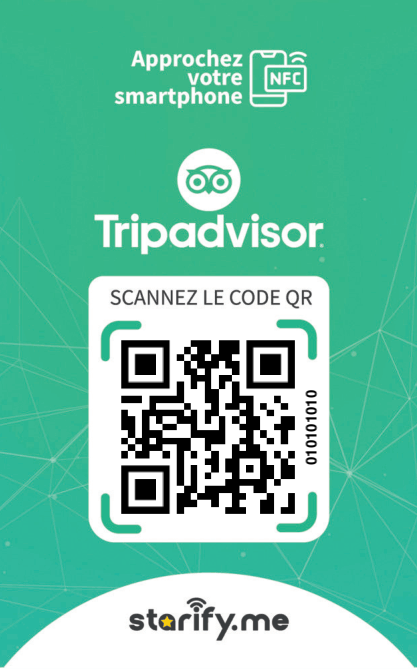Tripadvisor NFC Contactless Card with QR Code (back)