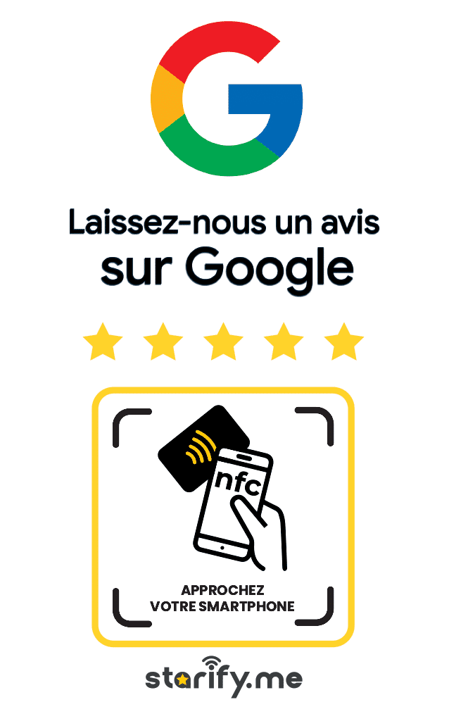 Google Review NFC-kaart contactloos met QR-code